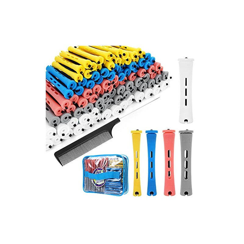 SPTHTHHPY Hair Rollers Set, 100 Pieces Perm Rods with 5