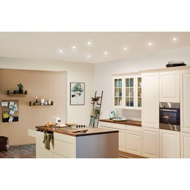 Paulmann Nova 92983 LED Recessed Light Set of 3 Round 3 x 6.5 W Brushed Iron Spot Aluminium Zinc Recessed Lamp 4000 K GU10