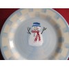 CRATE and BARREL WINTER SNOW PEOPLE DESSERT/SALAD PLATE Hartstone Pottery