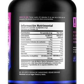 Probióticos, Linaza, Malva, Aloe Vera de 2000 mg por porción. Ingredientes Naturales en 90 Cápsulas. Col On Blend B Life
