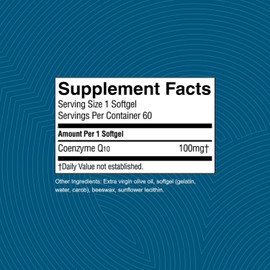 Nature's Sunshine CoQ10-60 Softgel Capsules