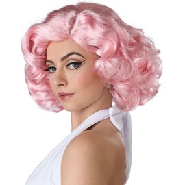 California Costumes, Hollywood Glamour, Wig Pink, One Size