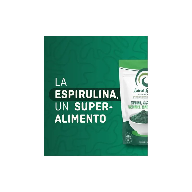 Spirulina Maxima Polvo Spiral Spring 250g Suplemento Natural