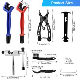 Hejo Bike Chain Tools Set, Bicycle Chain Repair Tools, Bicycle Link Plier, with Cleaning Brush and 5 Pairs of Bicycle Missing Link, Link Repair, Bike Chain Removal Tool for 6/7/8/9/10/11/12 Speed
