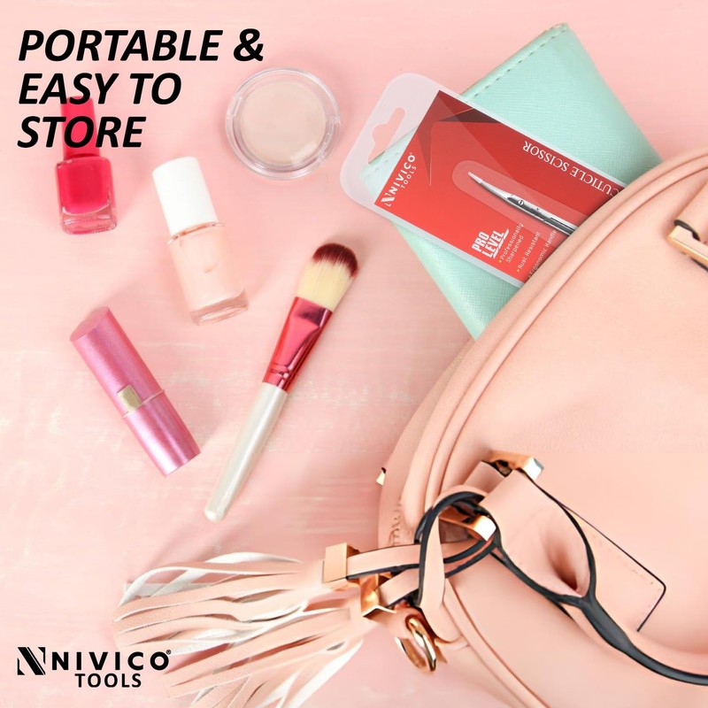 NIVICO Fine point Cuticle Scissor 10cm - Mirror Finish Multi-Purpose