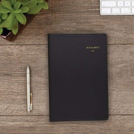 AT-A-GLANCE 2020 Daily Planner/Appointment Book, 5-1/2" x 8-1/2", Small, Black (708000520)