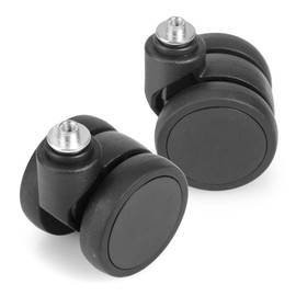 Domiella 2 Pack Luggage Replacement Wheels, Universal Suitcase Swivel Caster Wheels, Rubber Suitcase Trolley Wheels Repair Kit Luggage Wheels Replacement, OD 50mm, LN-52