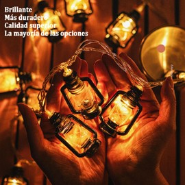 HAKUKU Guirnaldas de Luces LED Exterior, 40 Focos LED Serie de Luz - Cálidos, Impermeables IP65, Cadena de Luces Decorativas para Jardin Patio Boda Hogar Cuarto Navidad