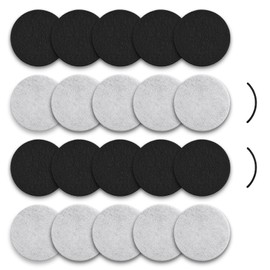 AAOBOSI Replacement Filters Set for Portable Range Hood, Effective Oil Filtration Odor Removal, 20PCS(10PCS White+10PCS Black）