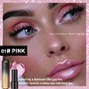 Wugbc Pink Glitter Lipstick for Women Metallic Finish, Long Lasting