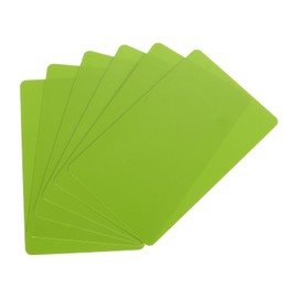 sourcing map 20pcs Blank PVC Cards Color, CR80 15Mil Plastic Blank ID Card Waterproof for ID Badge, Identification Badges, Printer, Green