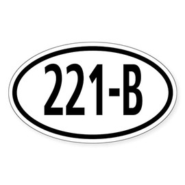 CafePress 221B Travel Sticker Oval Car Bumper Sticker