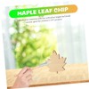 DOITOOL 6pcs Unfinished Maple Leaf Wood Cutouts Craft Wood Shapes