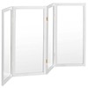 3 ft. Short Clear Plastic Partition White 4 Panel