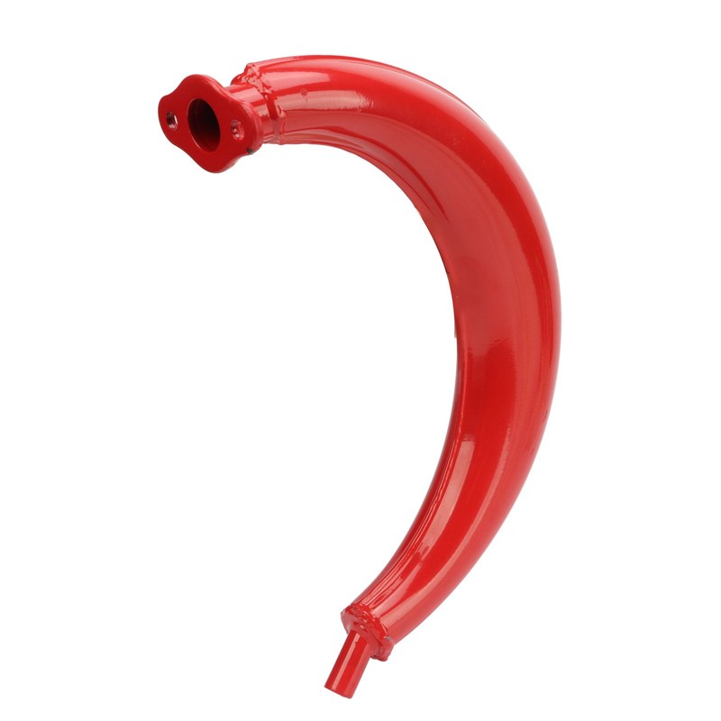 Exhaust Muffler Red Exhaust Silencer Pipe Half Moon Shape 40mm