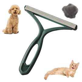 Reusable Portable Lint Remover, Pet Hair Remover Brush for Carpet Sofa, Cat Hair Remover, Dog Hair Removal (Green)
