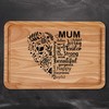 Mum Heart Chopping Board Mothers Day Gift from Son Daughter