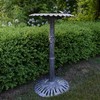 Oakland Living Sunflower Butterfly Bird Bath, Antique Pewter, Silver