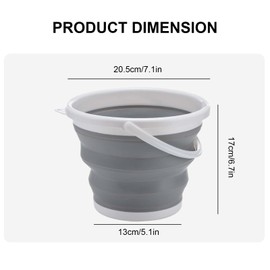 Collapsible Bucket - ShiningUU Heavy Duty 3L Foldable Tub for Camping, Beach, Car Washing & Outdoor Use | Portable Folding Small Bucket | Space Saving & Lightweight