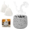 Sauna Aromatherapy Stone Cup with 2 Unique steam Hats, Round