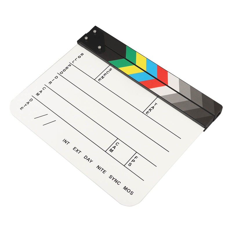 Acrylic Film Clapboard Professional Dry Erase Movie Props Clap Board