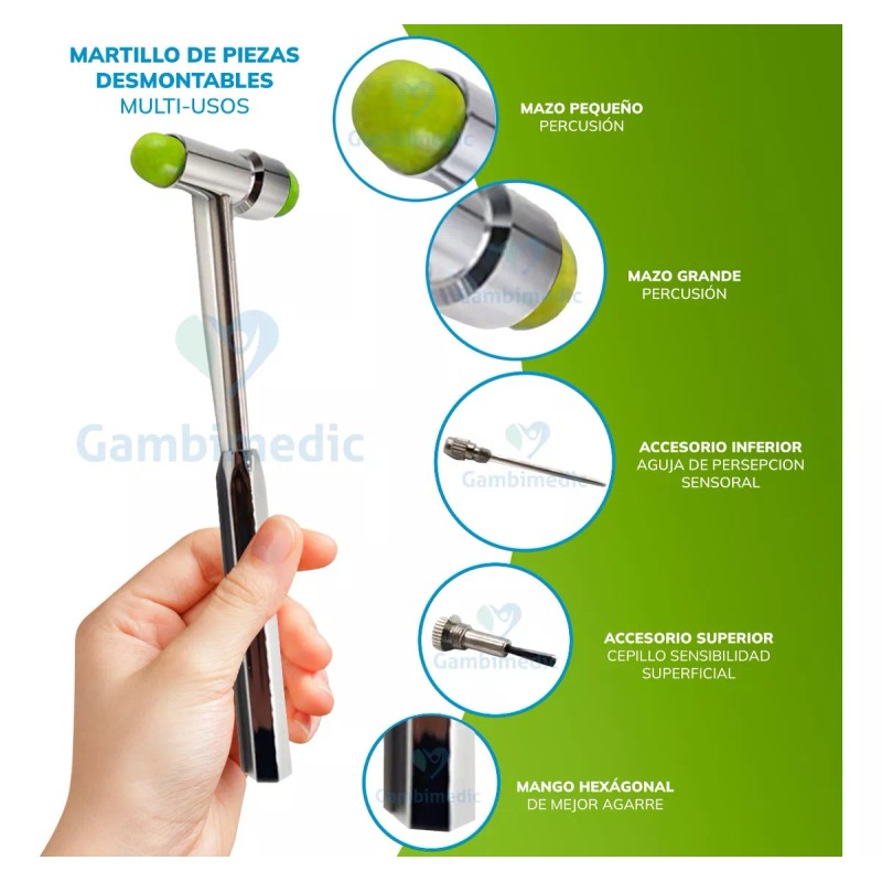 Gambimedic Martillo Buck Para Reflejos Neurologico Gambimedic Color