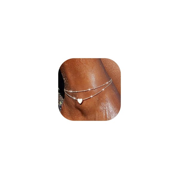 Anklet for Women Silver 925 Gold Anklet for Women Double