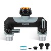 Tesmotor 2-Way T Distributor for Taps, 2 Distributors 3/4 Inch