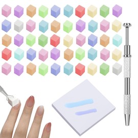 100Pcs Soft Nail Sponges for Ombre, Nail Art Tools, Nail Art Sponges with Grabbing Pen,Versatile Multiface Soft Blush Blending Sponge Manicure Tools.