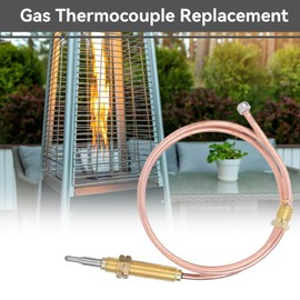 Gas Thermocouple Replacement, 23.6inch Replacement Thermocouple for Gas Furnaces Fireplace Gas Burner Universal Boilers and Water Heaters, M8 Thread