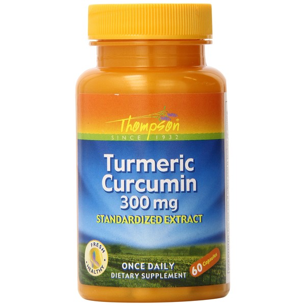 Thompson Turmeric Curcumin Extract, 300 mg 60-Capsules (Pack of 2)