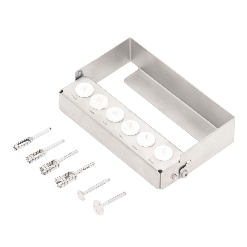 6pcs Dental Trephine Kit 4 To 10mm Surgery Tools Bur