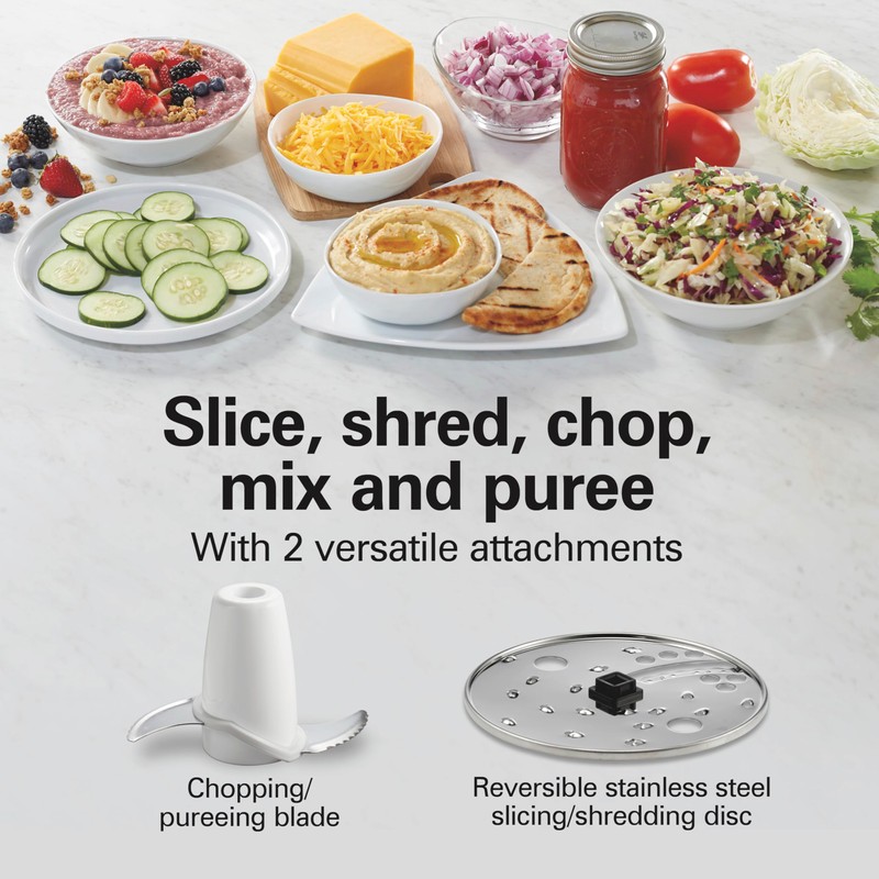 Hamilton Beach Food Processor & Vegetable Chopper for Slicing, Shredding,