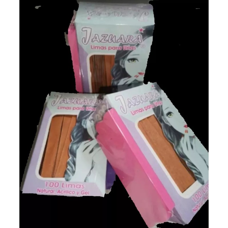 Jazuara/Pulefin Limas Para Manicure 3 Cajas Jazuara Con 100 Limas