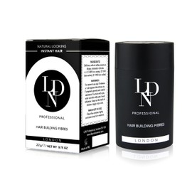 LDN Professional Hair Building Fibres - No1. Hair Fibres for Hair Loss and Thin Hair, Instantly Thicken Hair Naturally, 22g hair fiber bottle (Black)