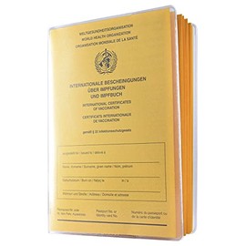 orgaexpert Protective Cover for Old Vaccination Certificate 155 x 110 mm, Made in Germany, Indelible, Transparent with Spine, Vaccination Card, Vaccination Book Cover, transparent, Classic