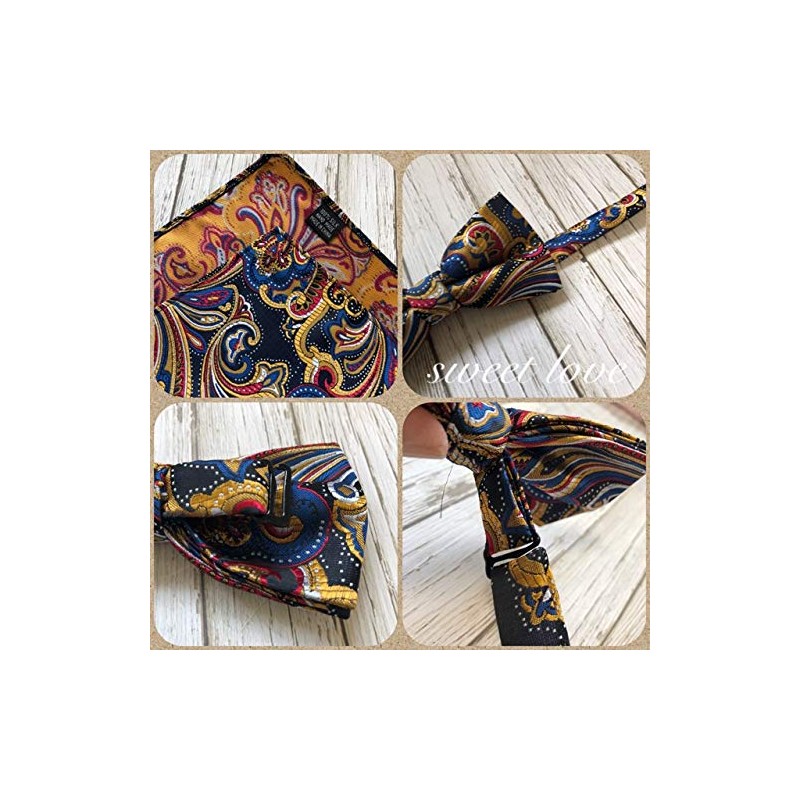 Paisley Colorful Multi [Bow Tie & Pocket Square] 2-Piece Set,