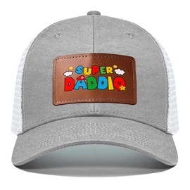 Gossby Super Daddio Trucker Hat - Baseball Cap for Dad - Fathers Day, Christmas, Birthday Gift for Dad from Daughter, Son, Kid - Funny Dad Hat for Men