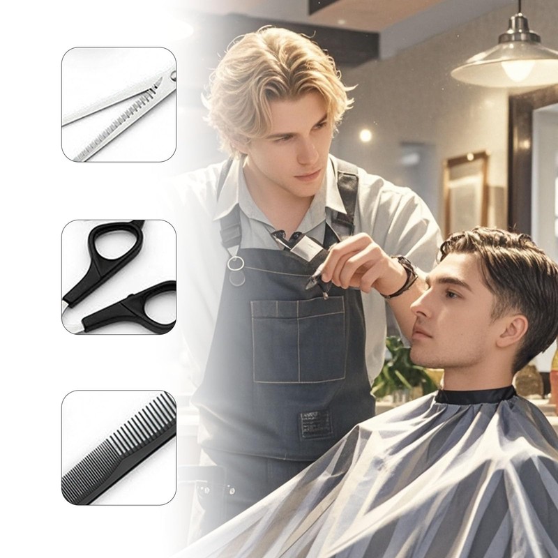 Hairdressing Scissors Set Professional Hairdressing Scissors Comb Flat Scissors Sharp
