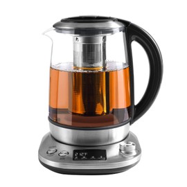 Mecity Electric Tea Kettle with Removable Infuser, 9 Preset Brewing Programs, Temperature Control, 2 Hours Keep Warm, Borosilicate Glass, 1.7 Liter, 1200W