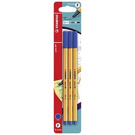 STABILO Point 88 FINELINER - Forro de pigmento 88/41 (paquete de 3), color azul