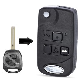 Yewong Modify Flip Keyless Entry Remote Car Smart Key Fob for Lexus ES300 GS300 GS400 IS300 1998-2005 HYQ1512V 89785-50031 315Mhz 4C Chip 3 Button