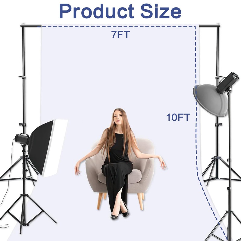 GFCC 7x10FT White Backdrop Background - for Photography Photo Booth