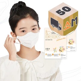 Aikoko KF94 어린이 편한 마스크 소형M 화이트 50매 KF94 Children's Comfortable Mask Small M White 50 Sheets