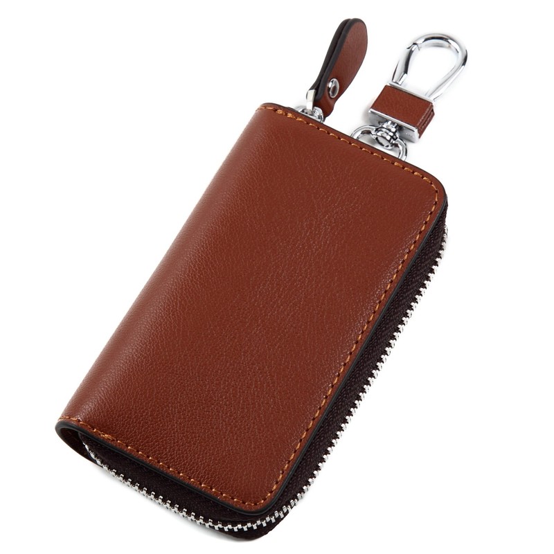 Four Pary Smart Key Case, Genuine Leather, Compatible with Large