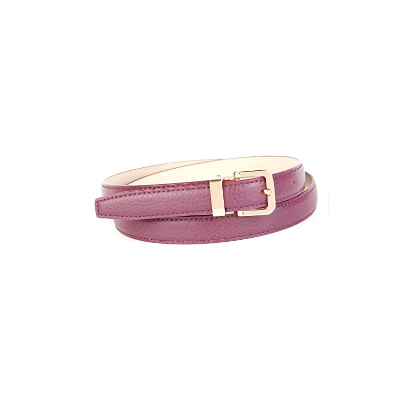 Anthoni Crown Women's Leather Belt, purple