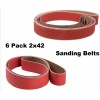 6PCS 2x42Inch Ceramic Grinder Sanding Grinding Belt 60 80 Gritmaterial: