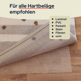 Primaflor High-Quality Non-Slip Mat for Carpets, Natur-Stop Plus, 160 x 230 cm, for Parquet and Oiled Floors, Cut to Size Carpet Underlay, Washable Carpet Stop, Slip Protection, Non-Slip Stop