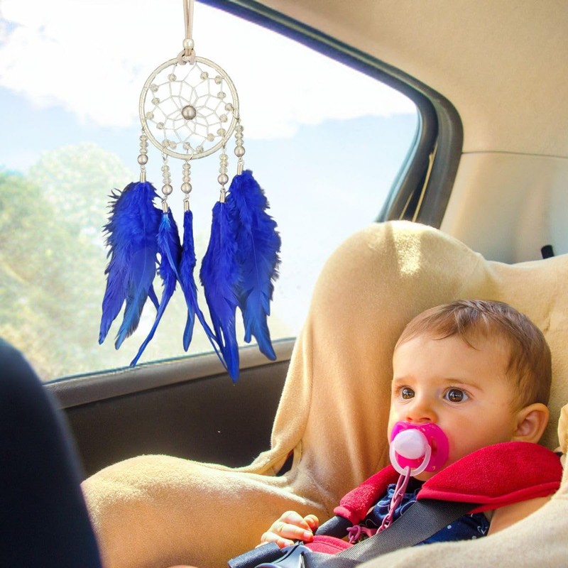 XEYOLHON Small Dream Catcher for Car Handmade Boho Hanging Decor