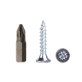 Pack of 400 Galvanised Steel 4.0 x 20 mm Wood Screws Chipboard Screws Universal Pozi Drive Screw PZ Full Thread Countersunk Head (400, 4.0 x 20 mm)